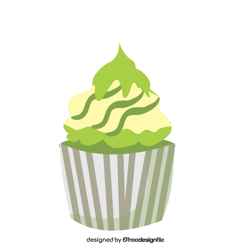 Lemon cupcake cartoon clipart