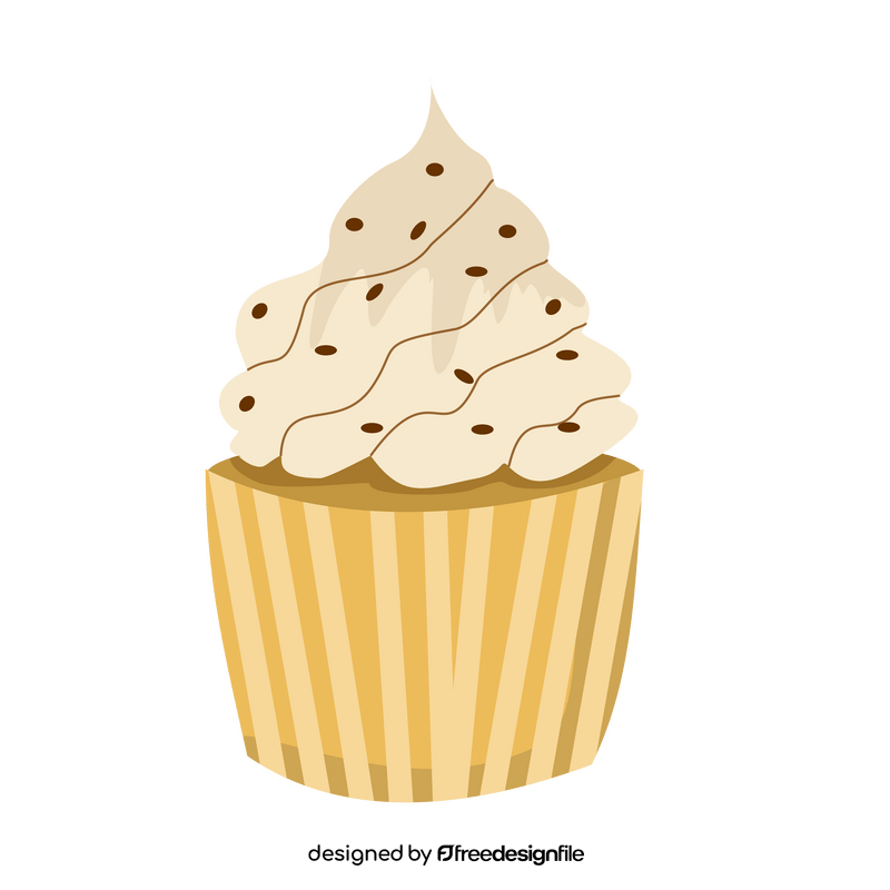 Vanilla cupcake clipart