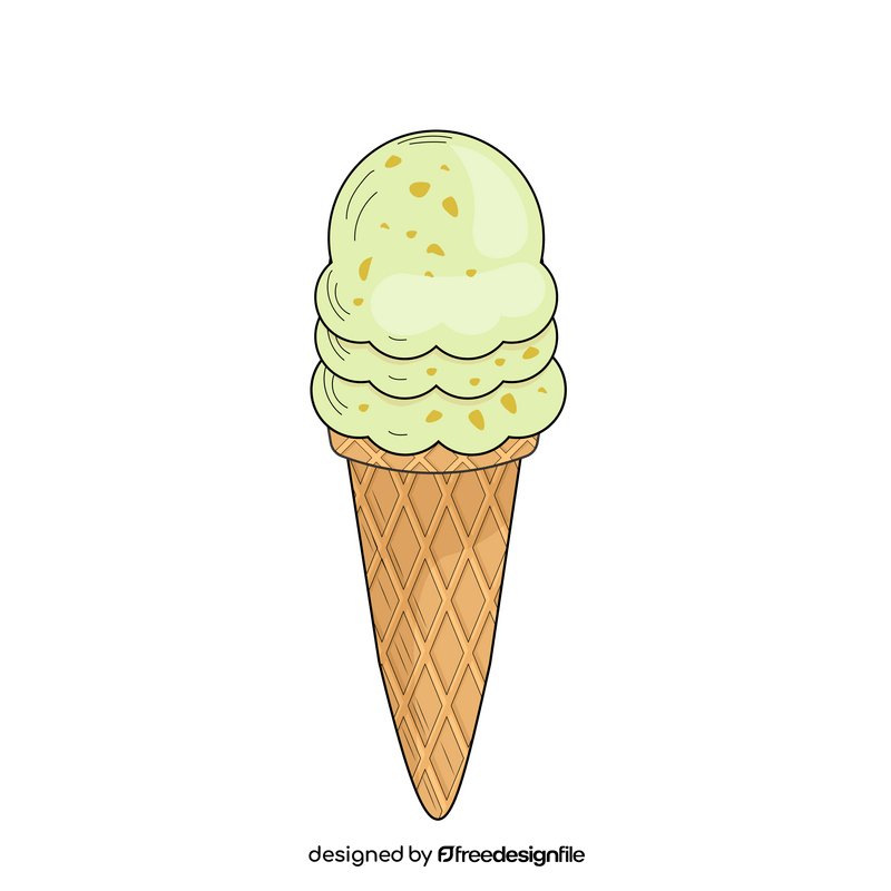 Pistachio ice cream clipart