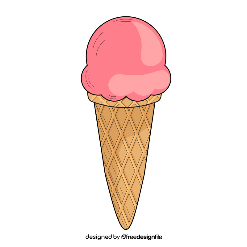 Strawberry ice cream clipart