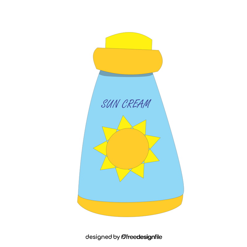 Free beach sun cream clipart