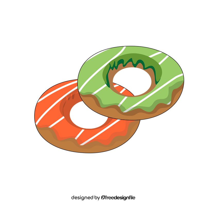 Orange and lemon donuts clipart