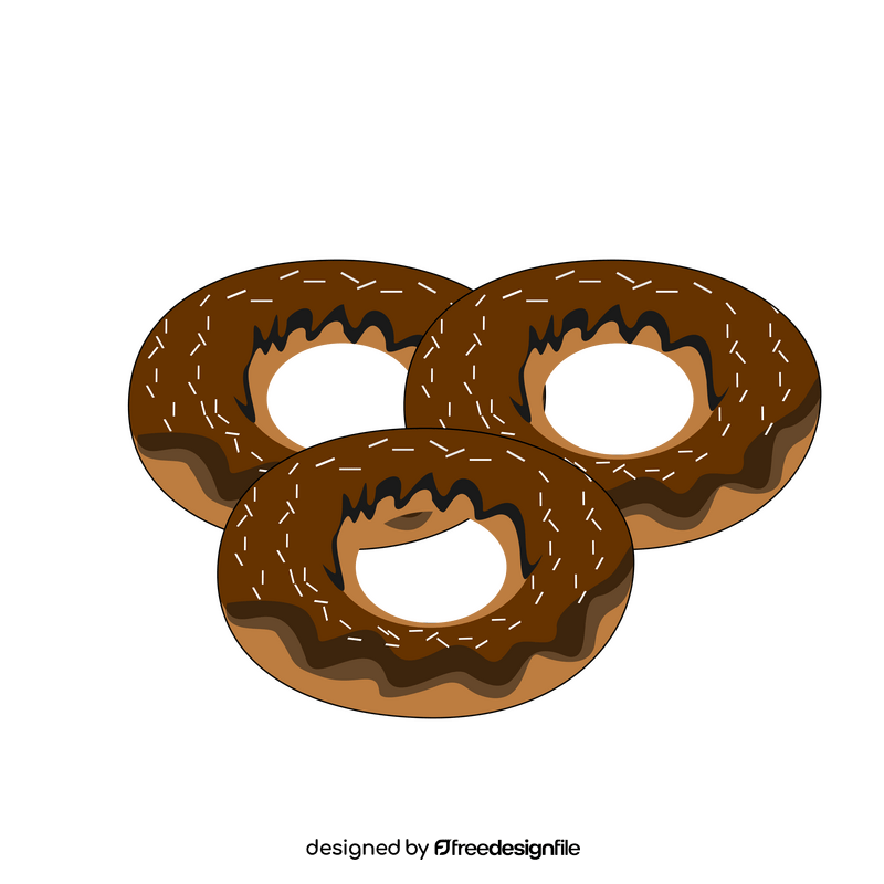 Chocolate donuts drawing clipart