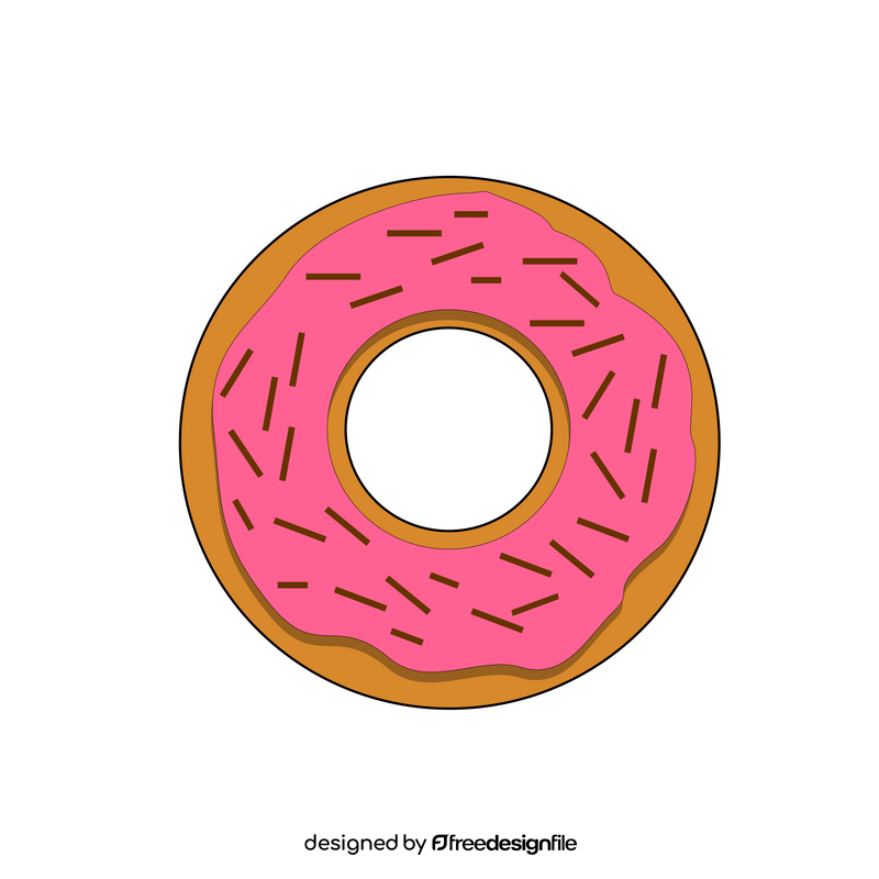 Strawberry donuts illustration clipart