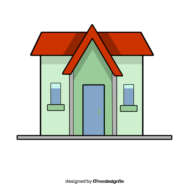 Cartoon green house clipart