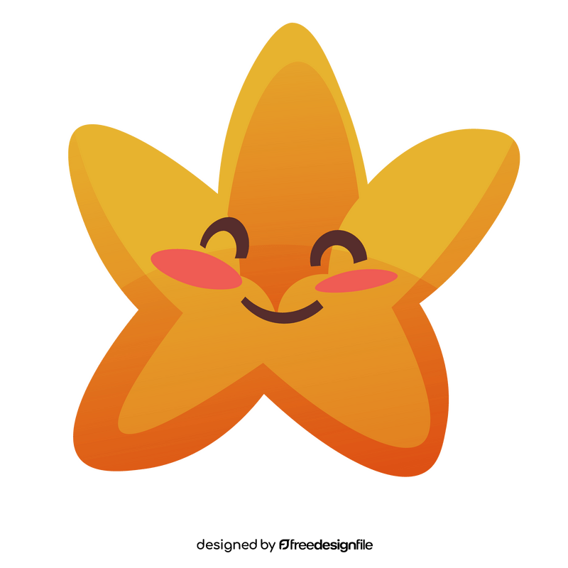 Happy star emoji clipart