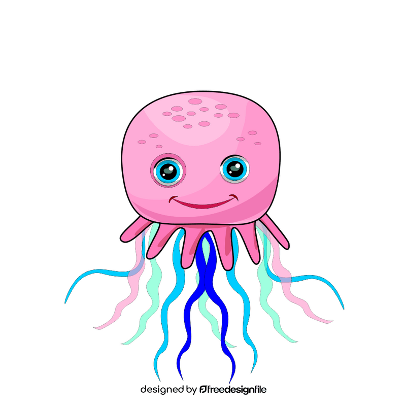 Jellyfish cartoon clipart