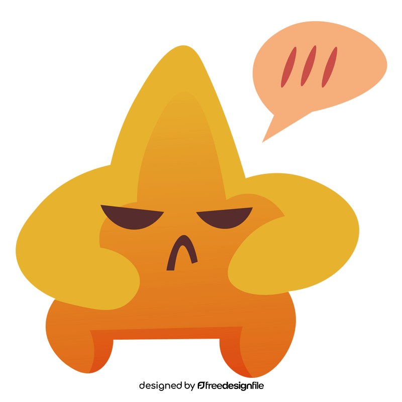 Cartoon angry star clipart