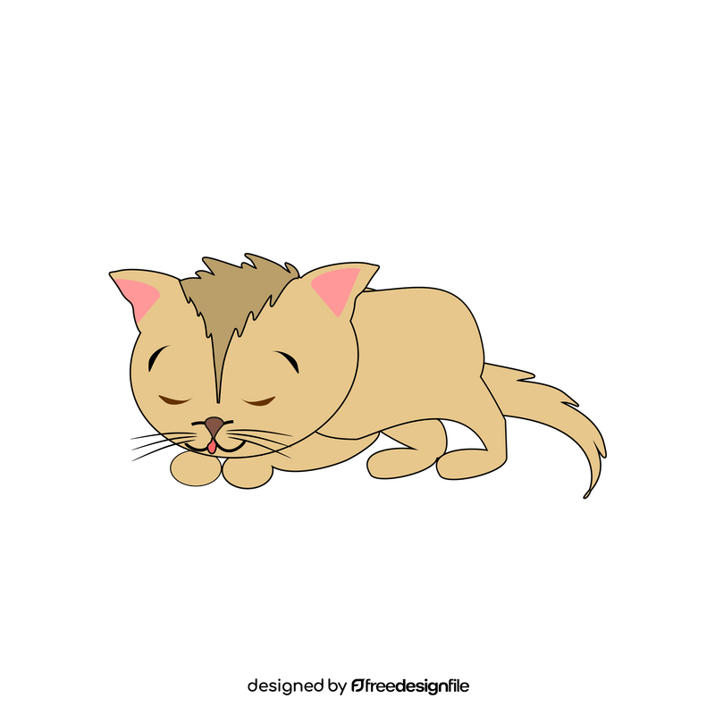 Free cat sleeping clipart