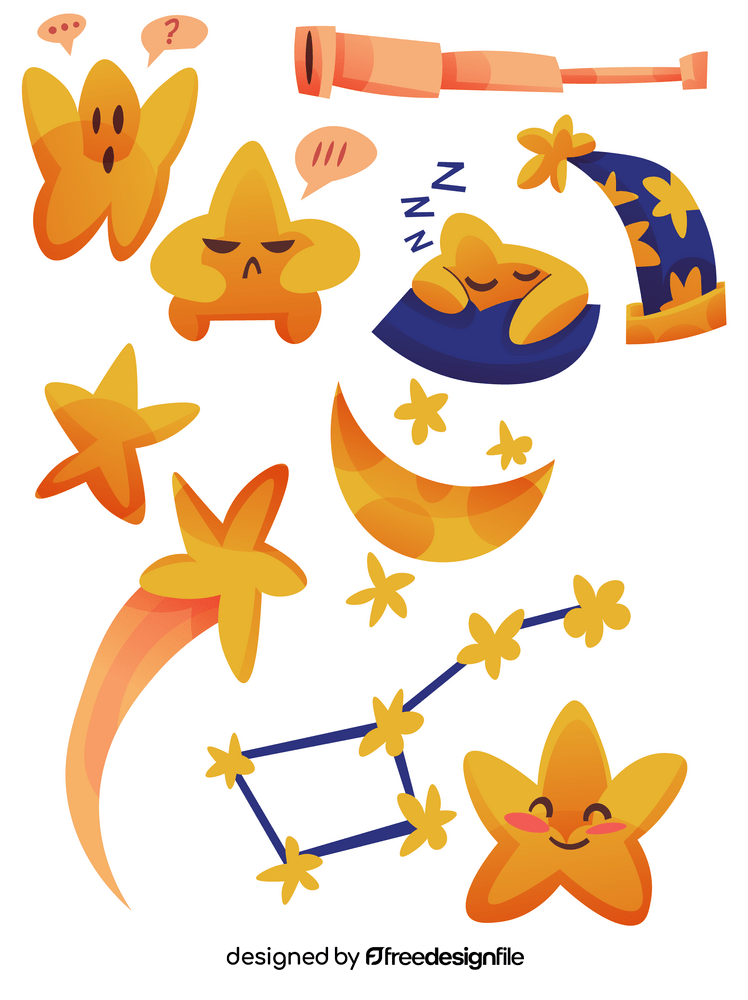 Cartoon stars vector
