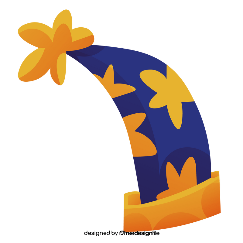 Cartoon hat with stars clipart