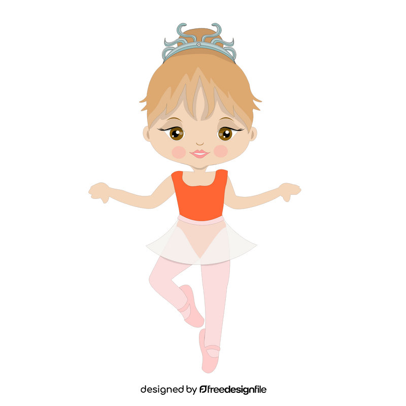 Dancing blonde ballerina clipart