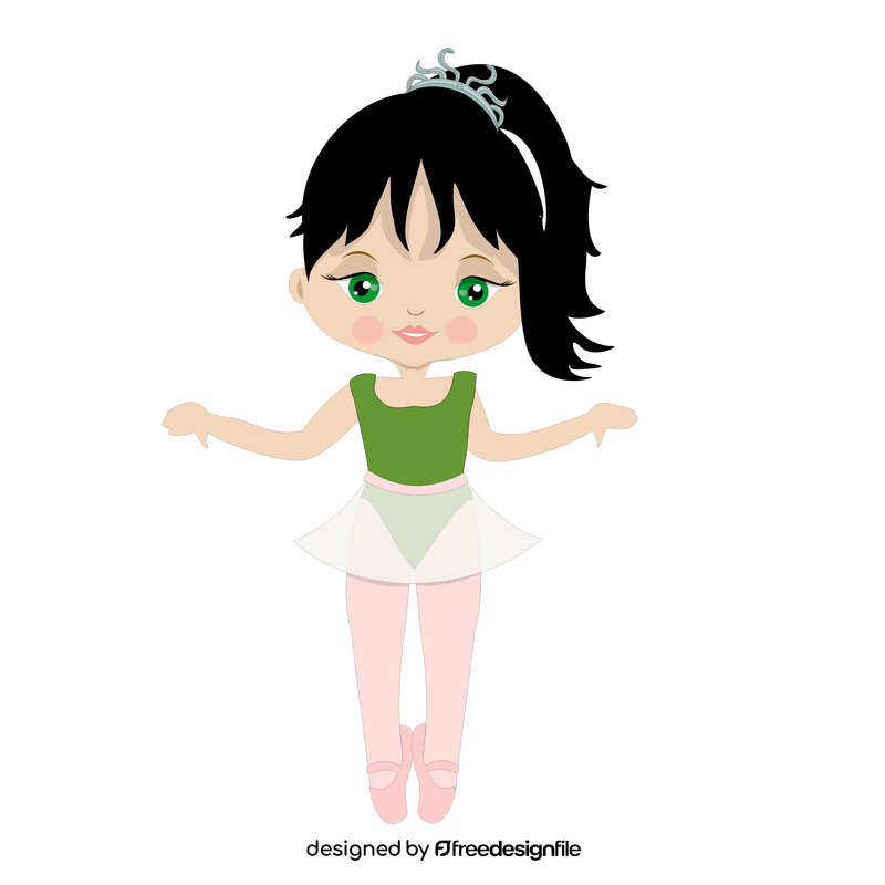 Ballerina dancing illustration clipart