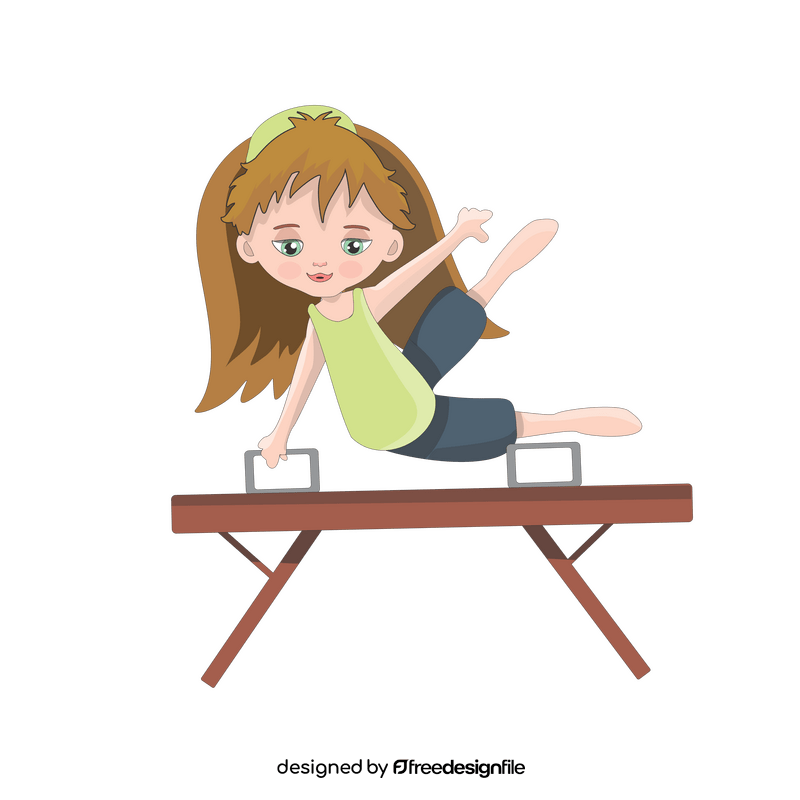 Female gymnast clipart