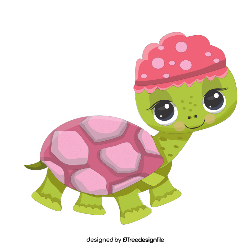 Cute tortoise illustration clipart