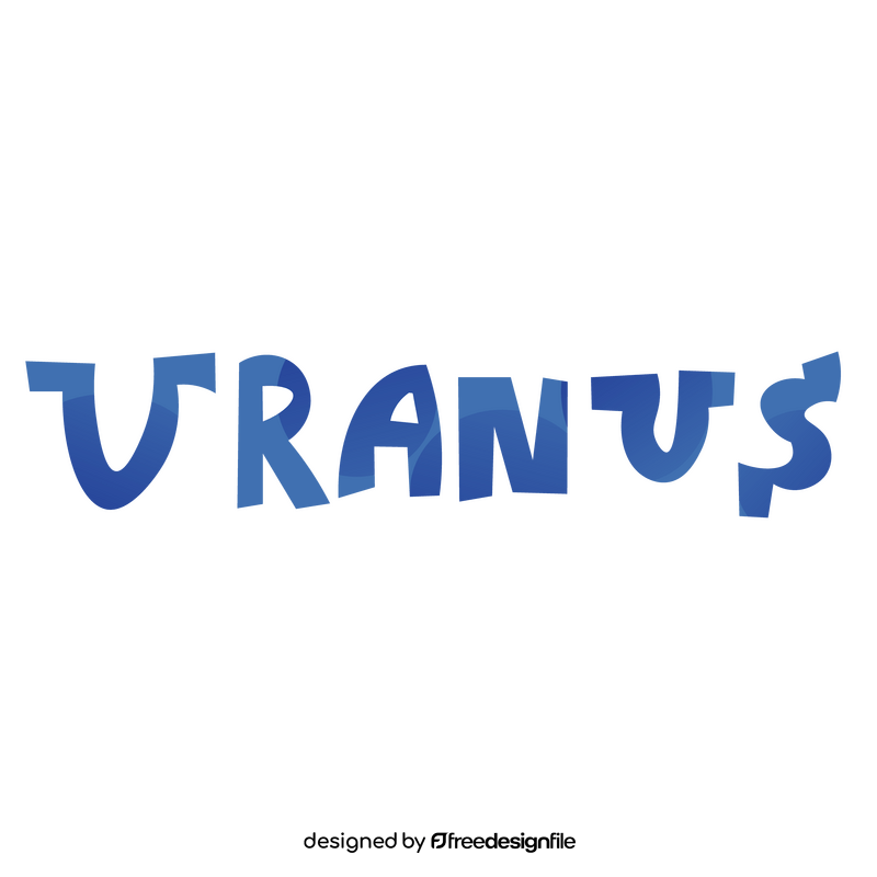 Uranus text logo clipart