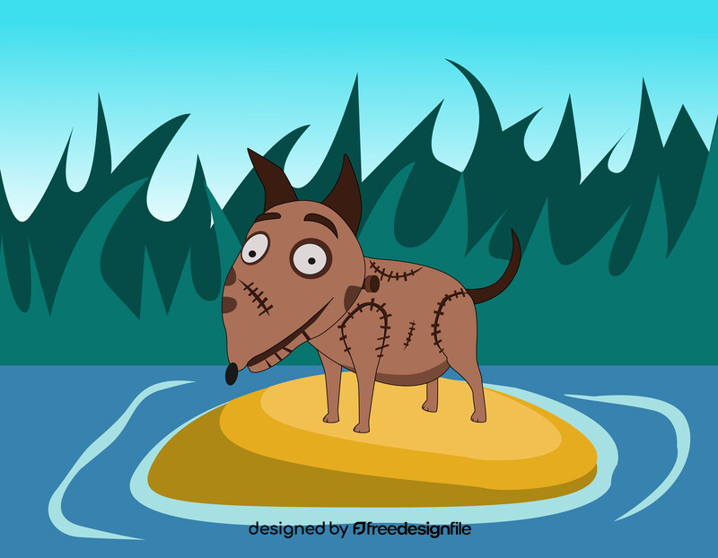Sparky dog drawing vector