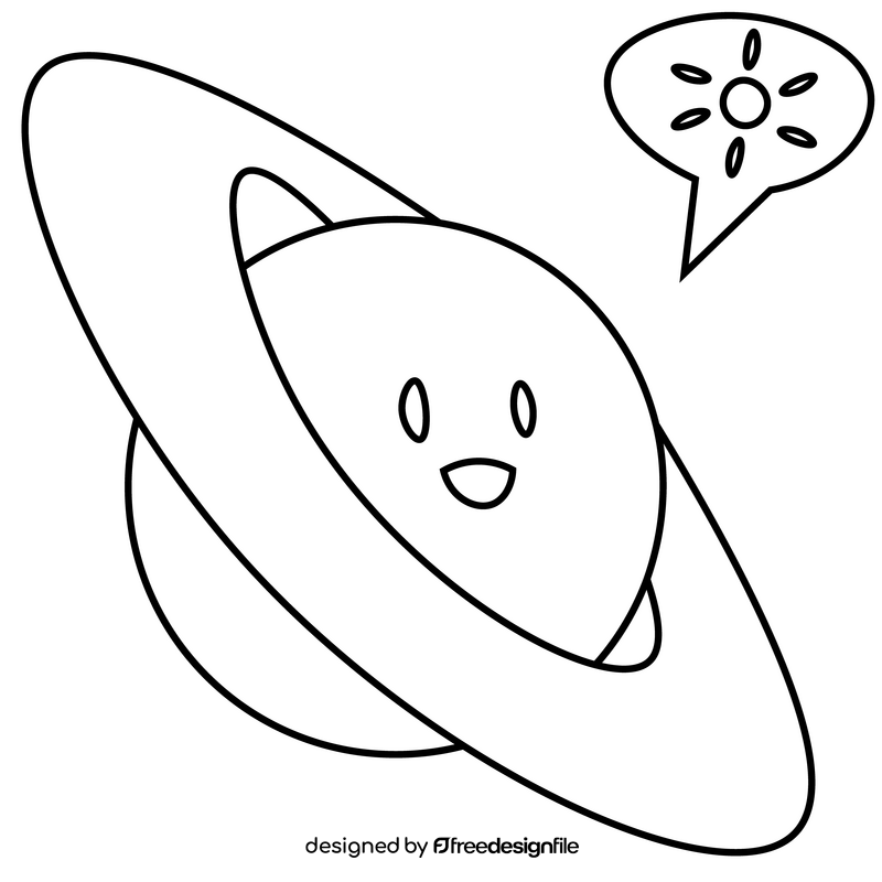 Uranus planet emoji free black and white clipart