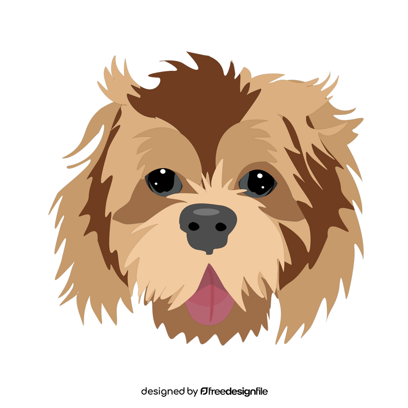 Cartoon cockapoo dog clipart