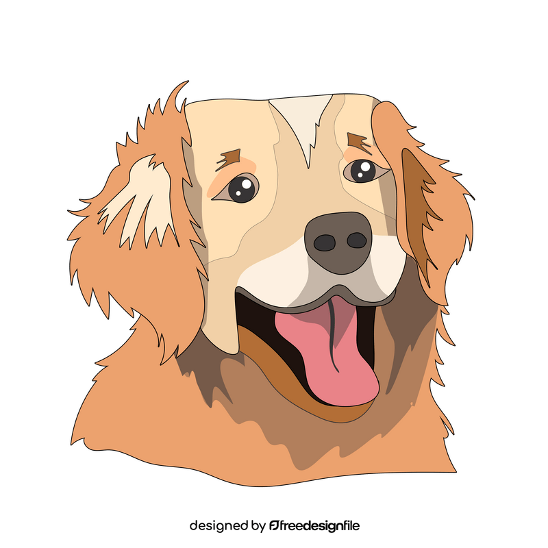 Golden retriever dog clipart