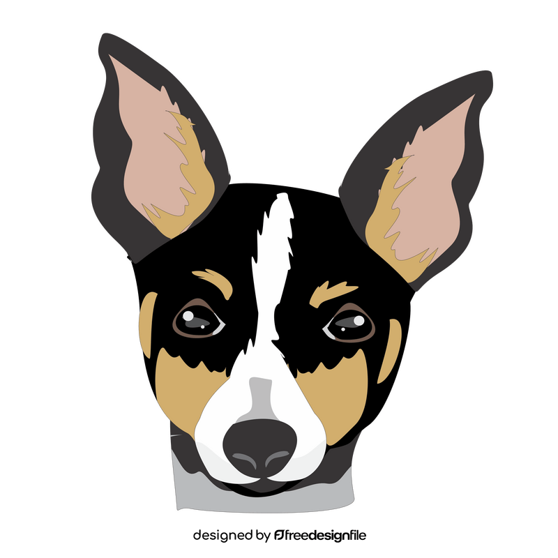 Toy fox terrier dog clipart