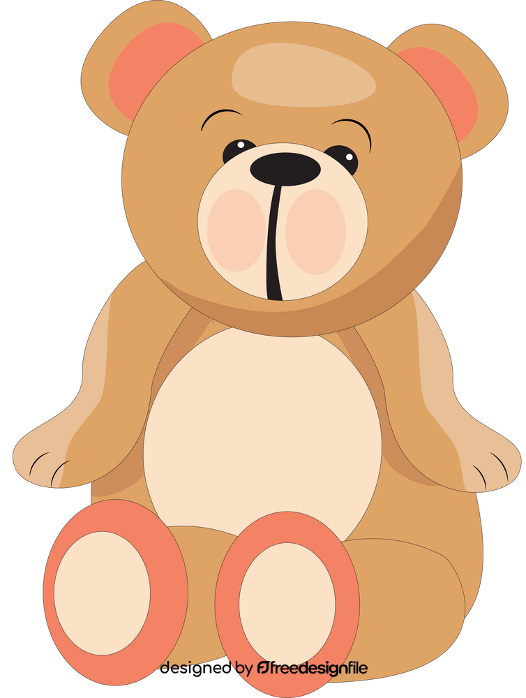 Teddy bear toy clipart