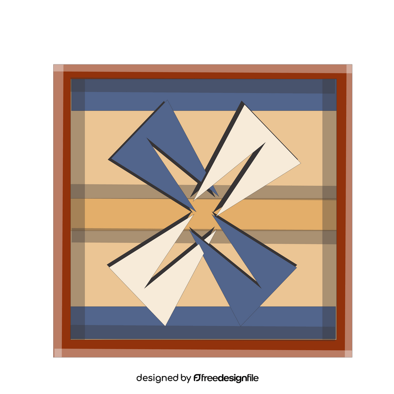 Ceramic tile with flag clipart