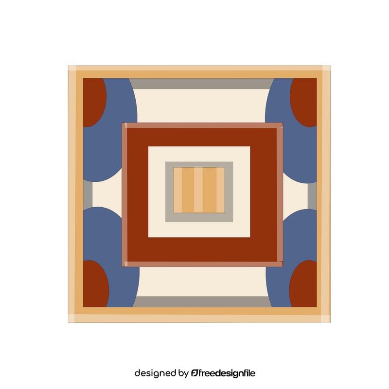 Ceramic tile illustration clipart