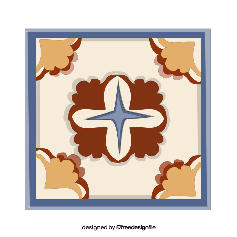 Ceramic tile drawing clipart