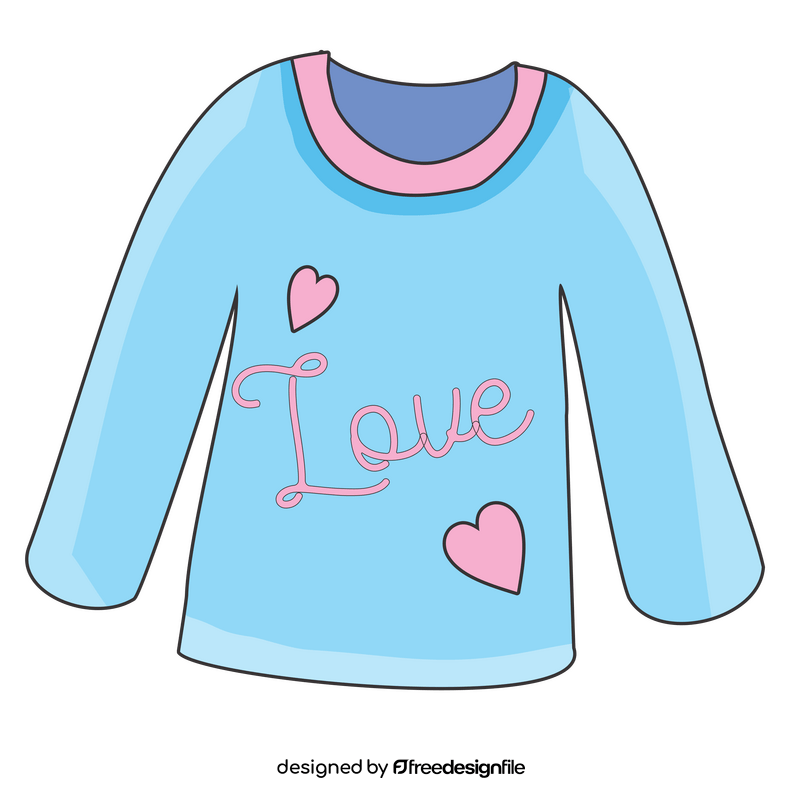 Free sweatshirt for girls clipart