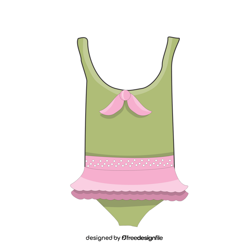 Girl swimsuit illustration clipart