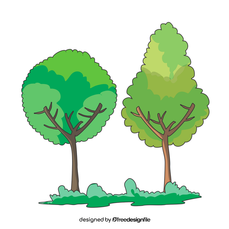 Cartoon trees clipart