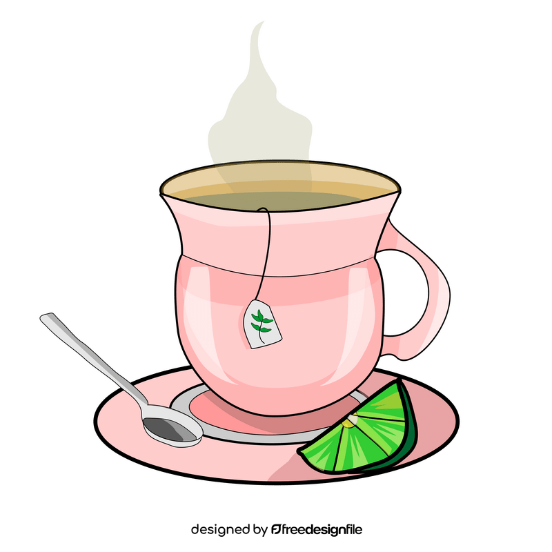 Cartoon cup of lemon tea clipart