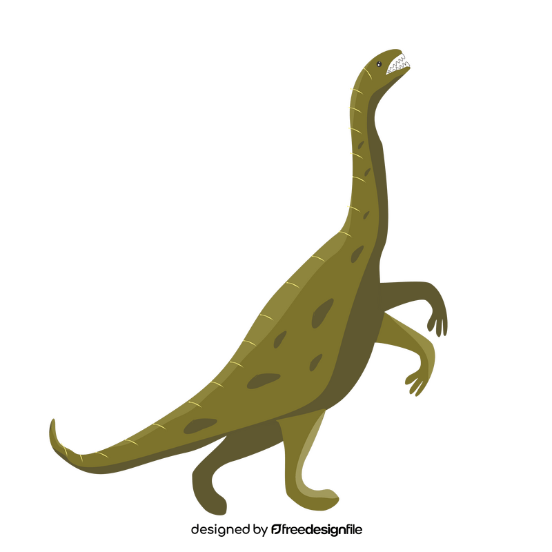 Plateosaurus dinosaur illustration clipart