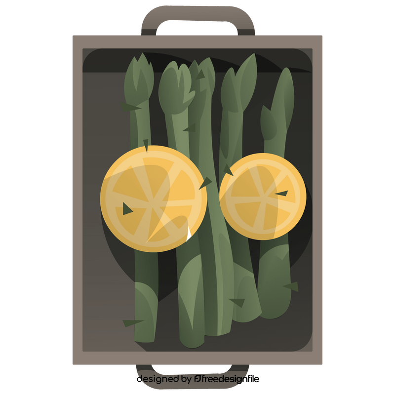 Asparagus lemon clipart
