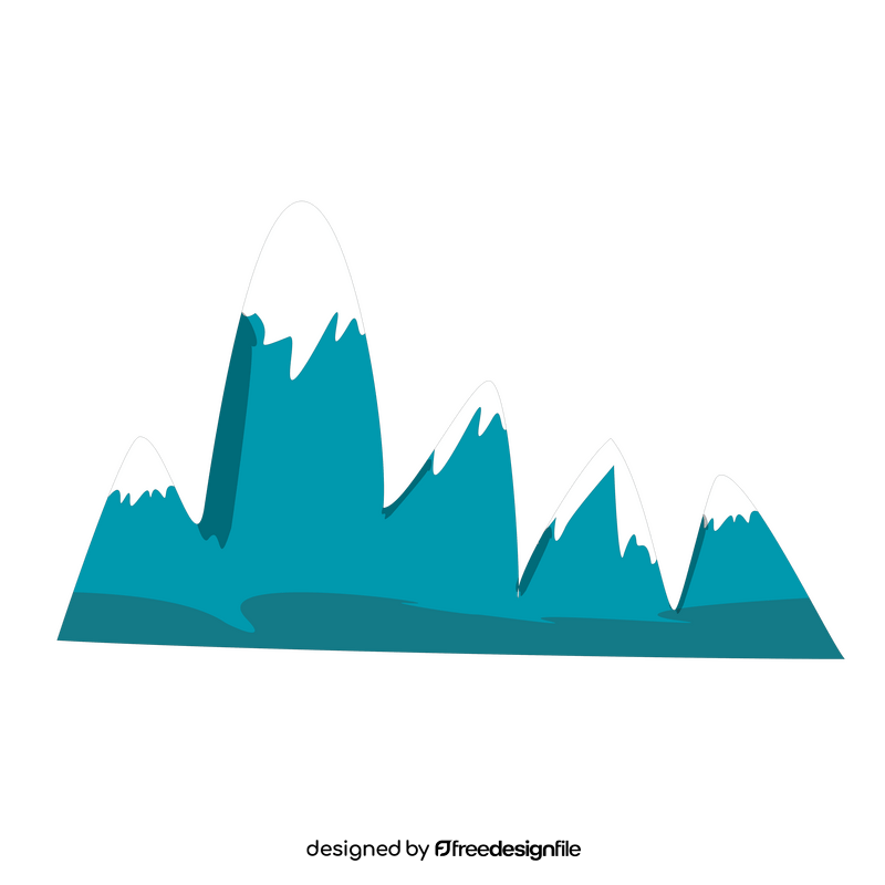 Cartoon snow hills clipart