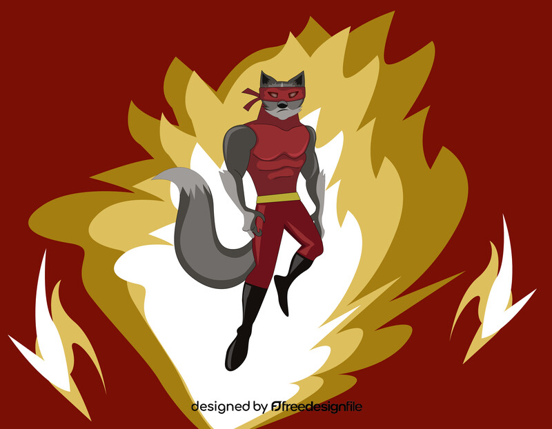 Superhero fox vector