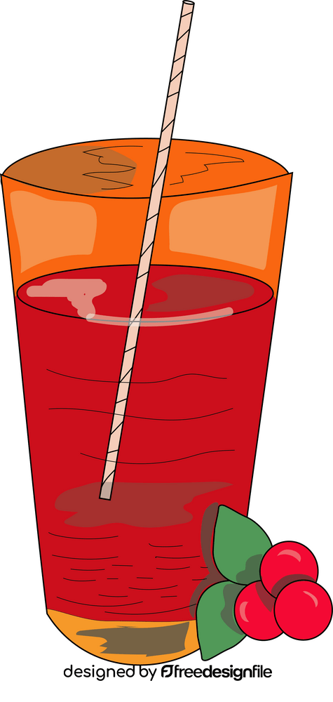 Cherry juice illustration clipart