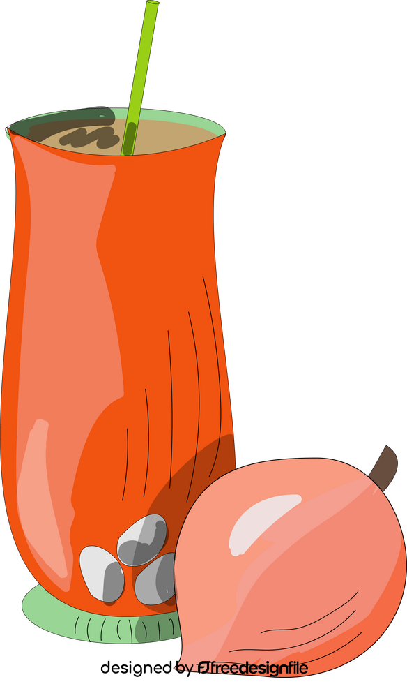 Peach juice cartoon clipart