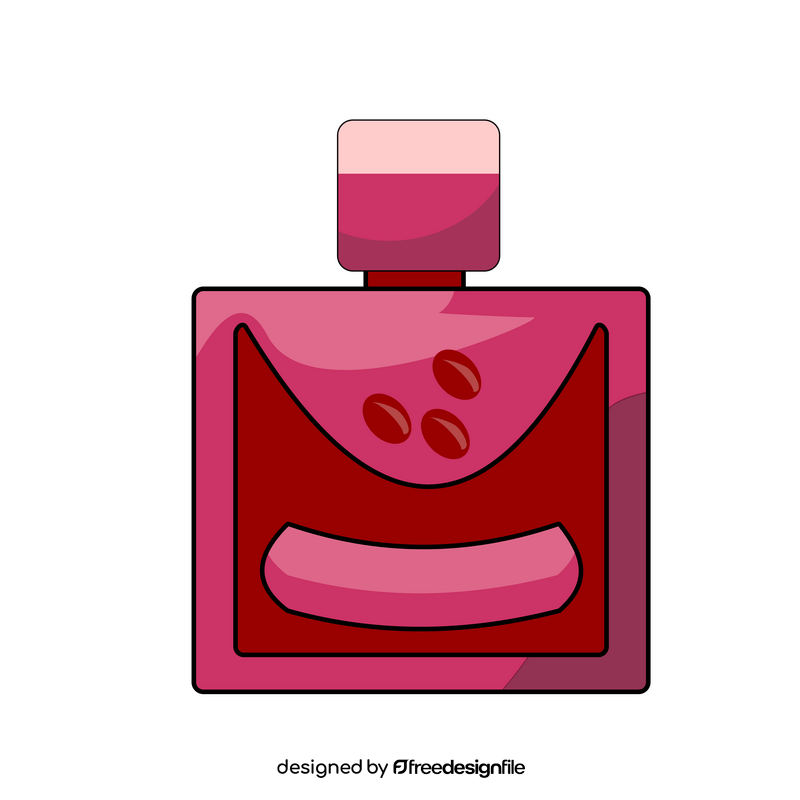 Perfume with grape scent clipart