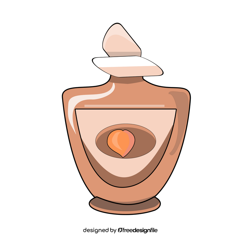 Peach scented perfume clipart