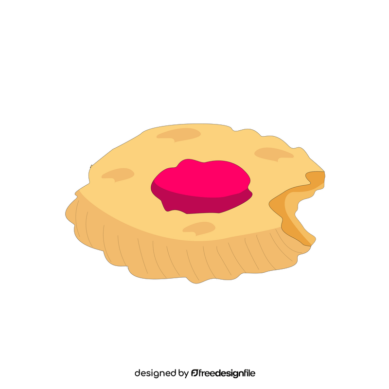 Bitten butter biscuit clipart