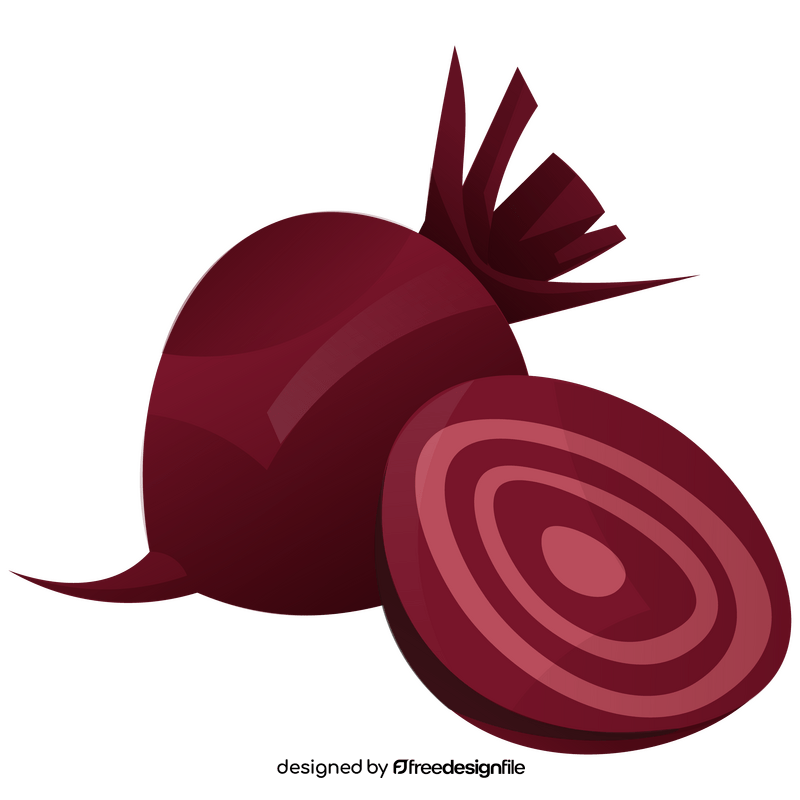 Free beetroot cut in half clipart