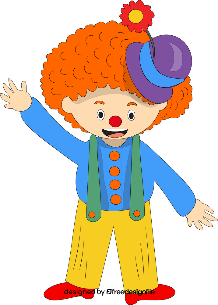 Cute clown illustration clipart