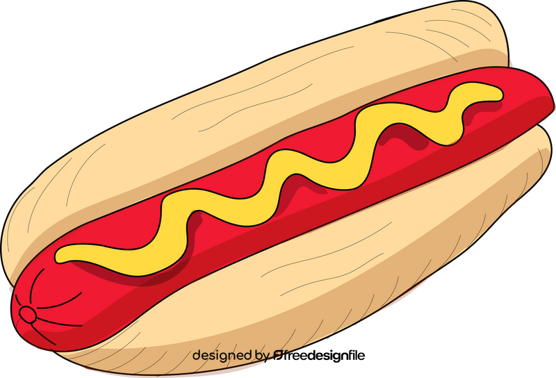 Hotdog illustration clipart