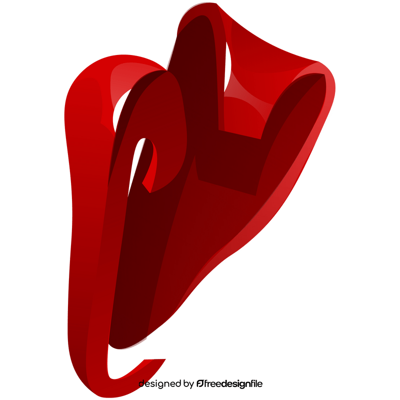 Red bell pepper cut slices clipart