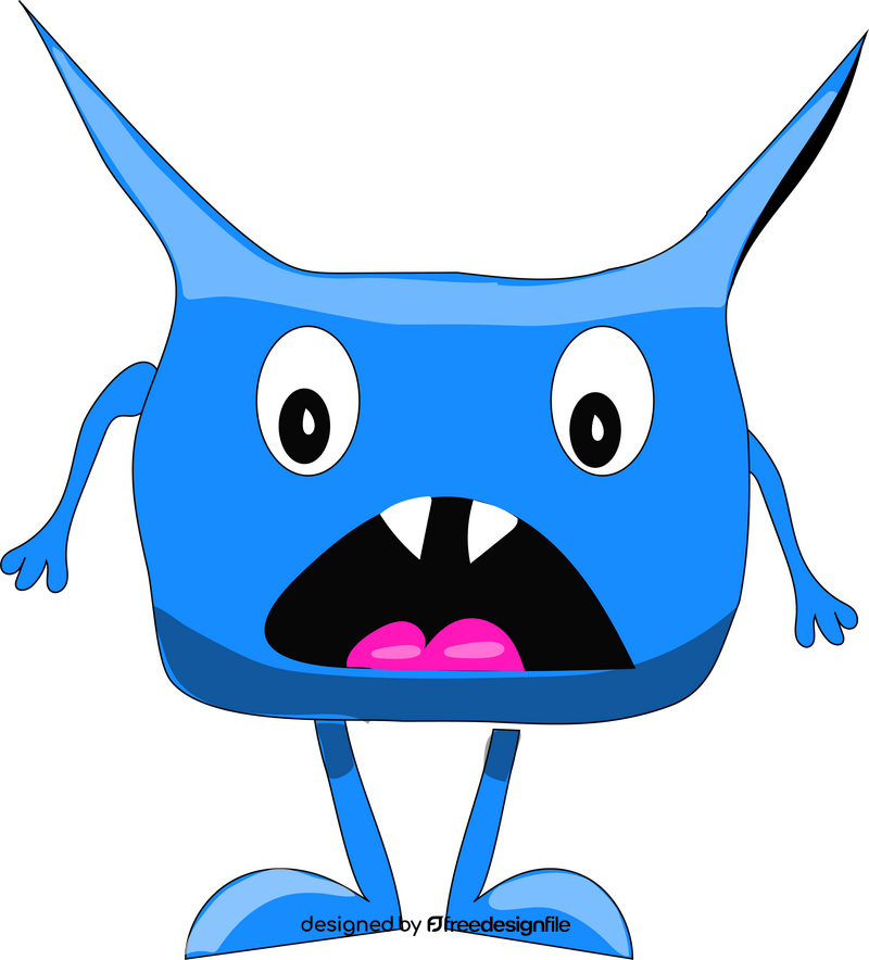 Scared monster illustration clipart