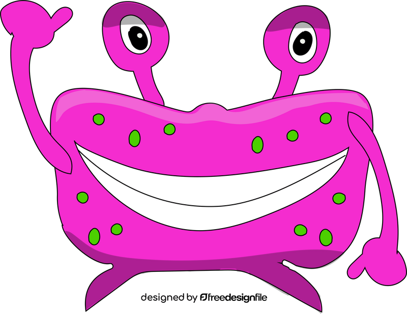 Smiling monster clipart