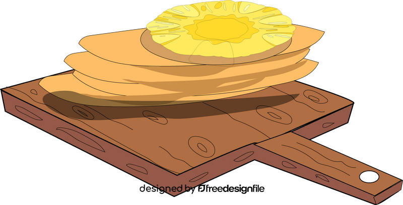 Free pancake with pineapple clipart