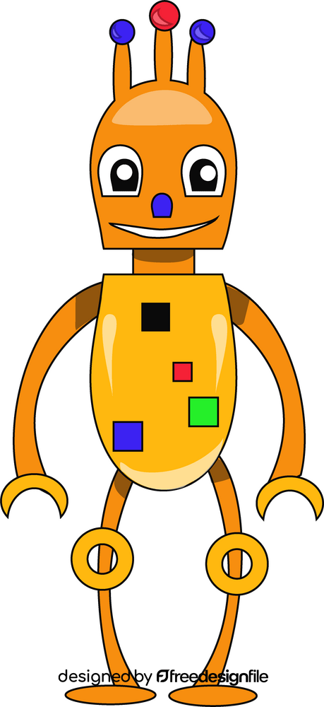 Yellow robot clipart